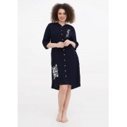 Темно-синя  сукня а-силует Juliet deluxe з написами 33296